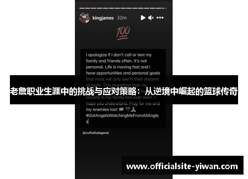 老詹职业生涯中的挑战与应对策略：从逆境中崛起的篮球传奇